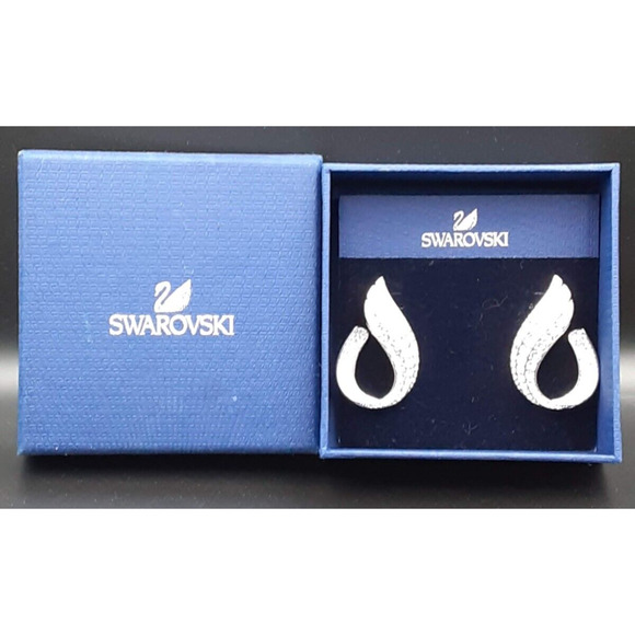 Beautiful New Swarovski Fortunately PE Hoop Crystal /RH Earrings (never worn) - Picture 2 of 9